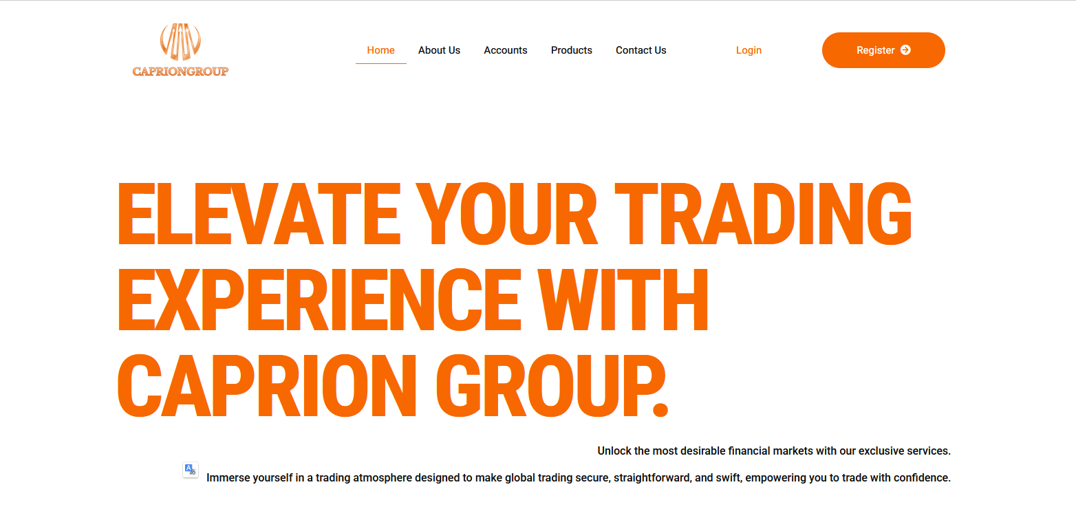 Сайт компании Caprion Group