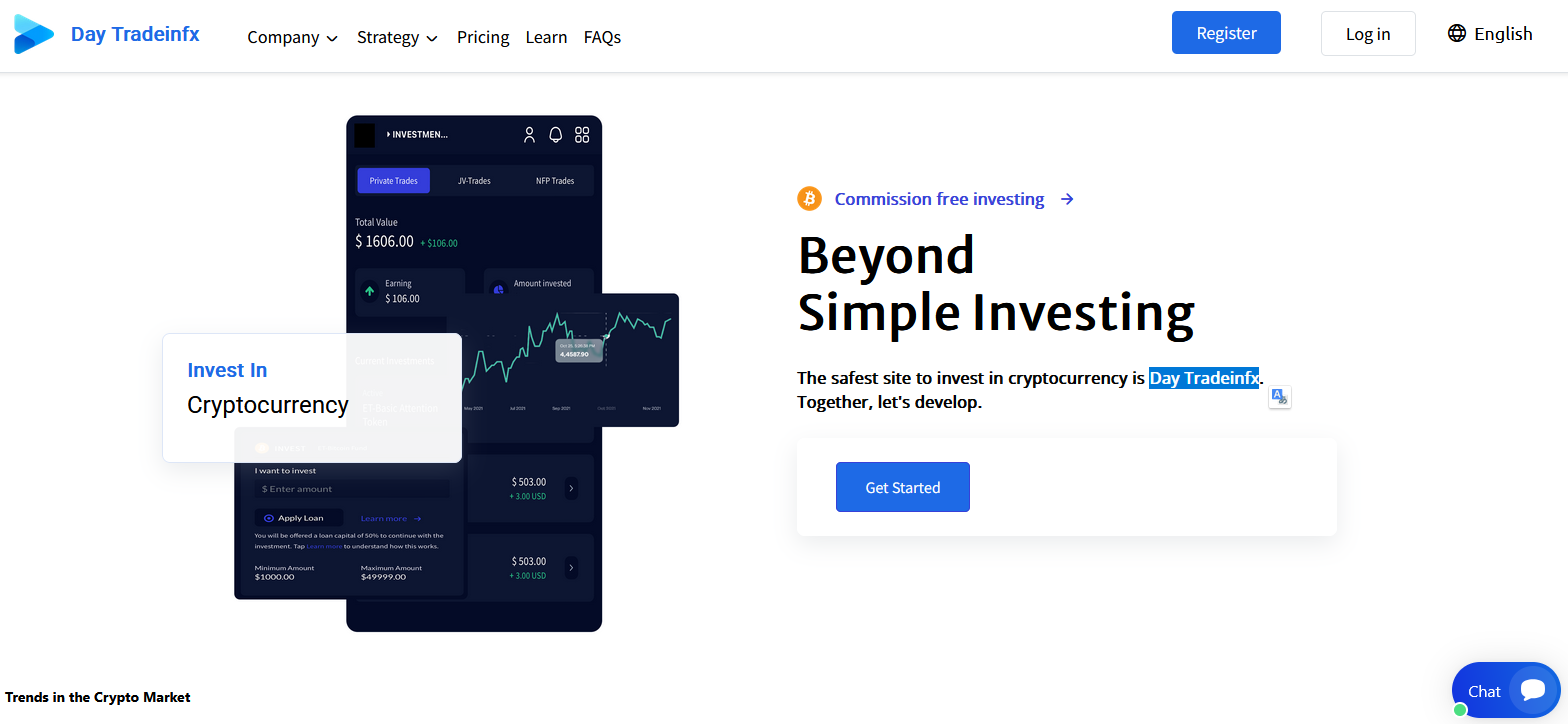 Сайт компании Day Tradeinfx