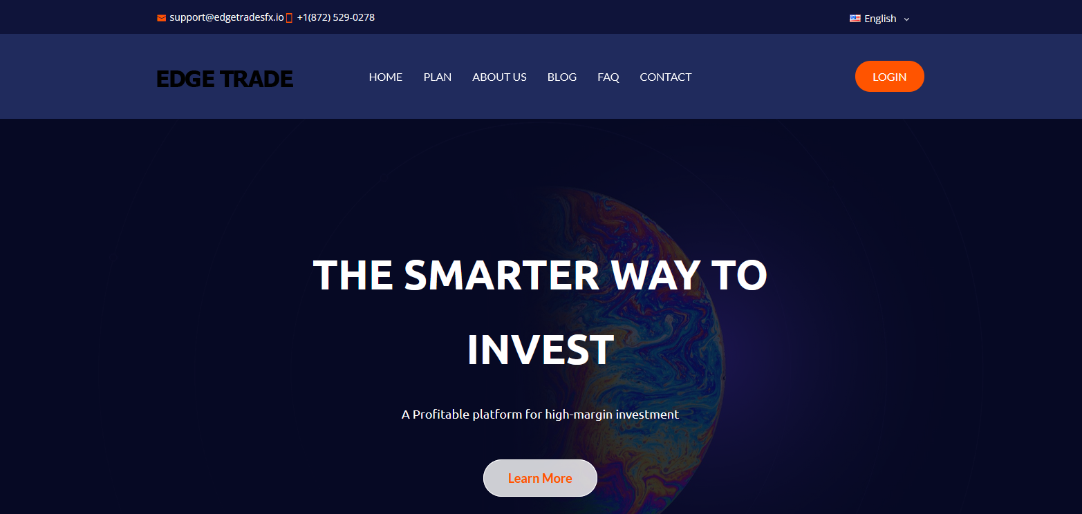Сайт компании Egde Trades
