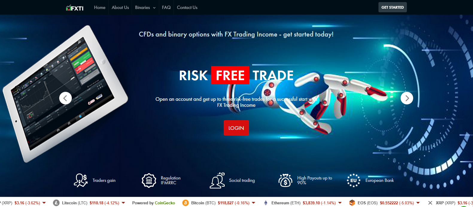 Сайт компании FX Trading Income