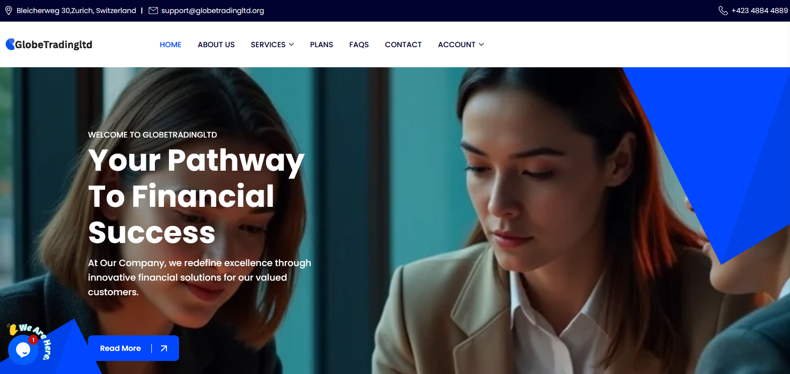 Сайт компании Globe Trading