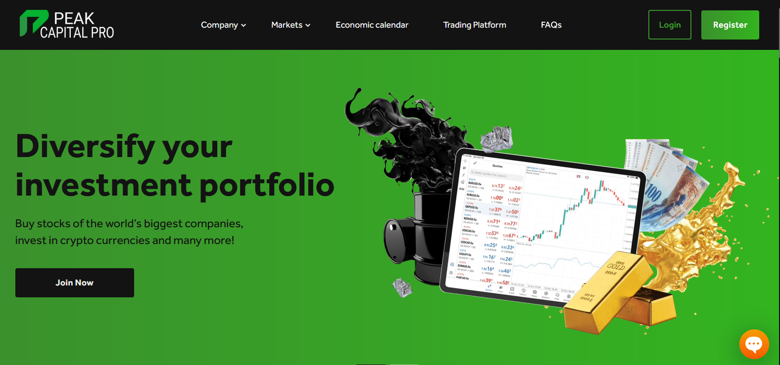 Сайт компании PEAK CAPITAL PRO