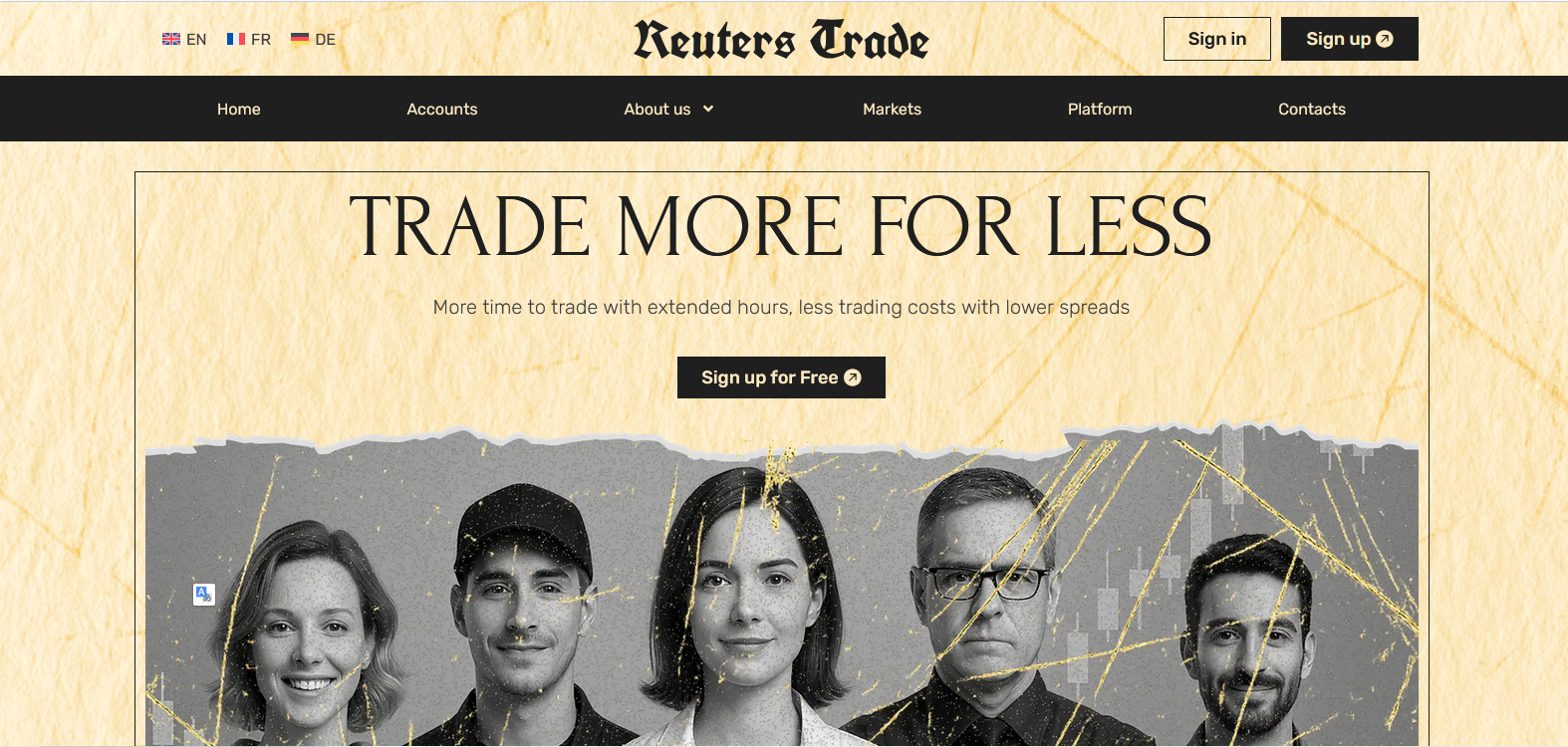 Сайт компании Reuters Trade