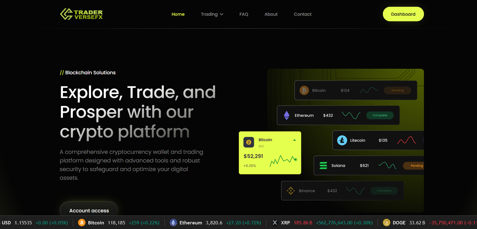 Сайт компании Traderversefx