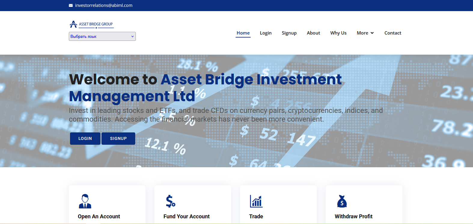 Сайт компании Asset Bridge Investment Management