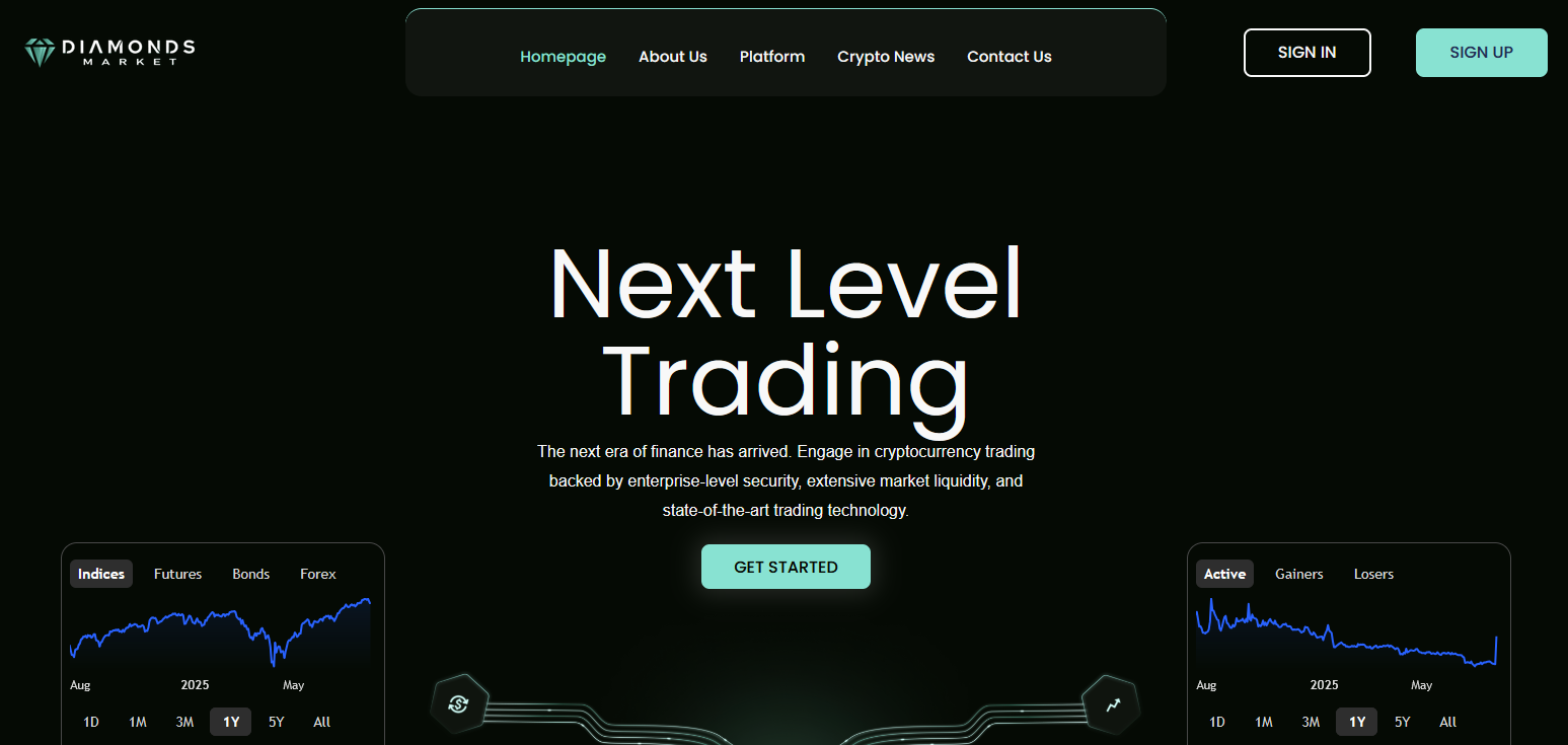 Сайт компании Diamonds Market