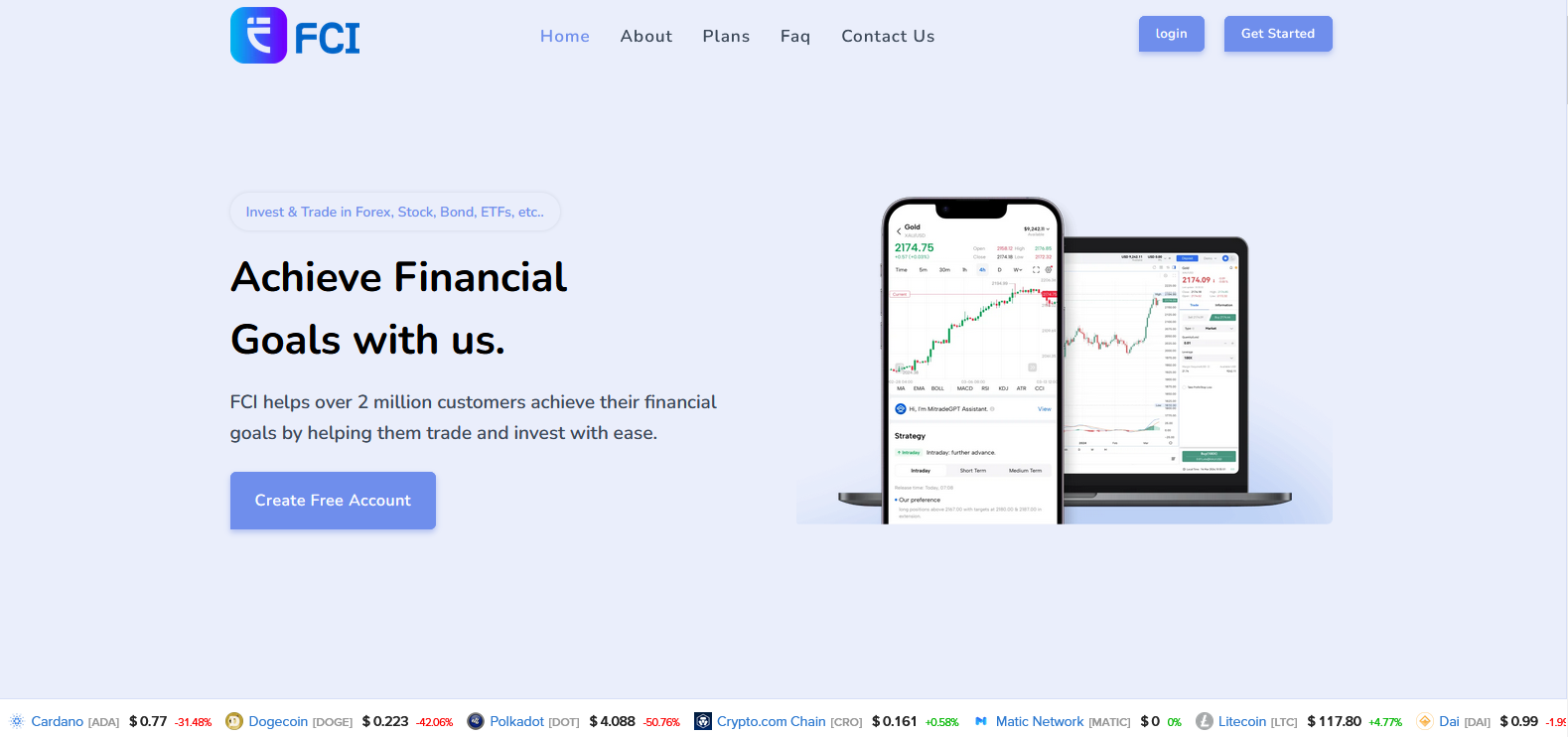 Сайт компании ForexCryptoInvest