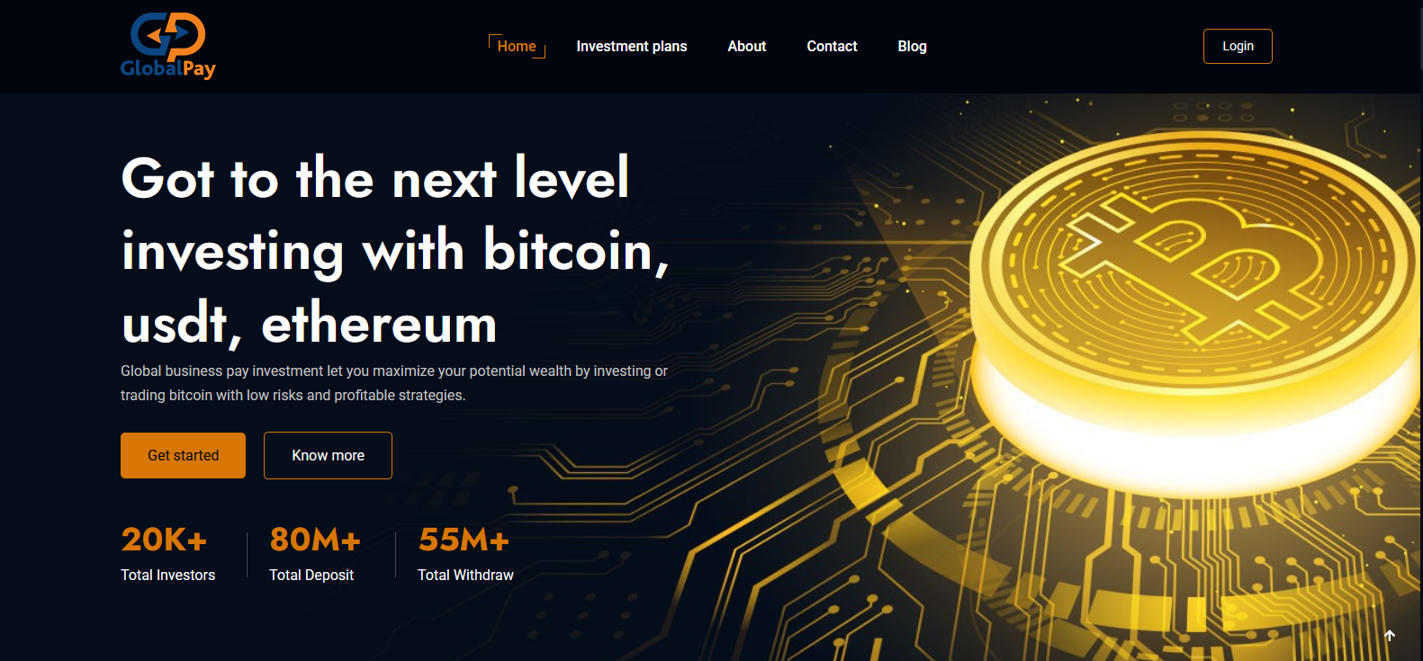 Сайт компании Global business pay investment