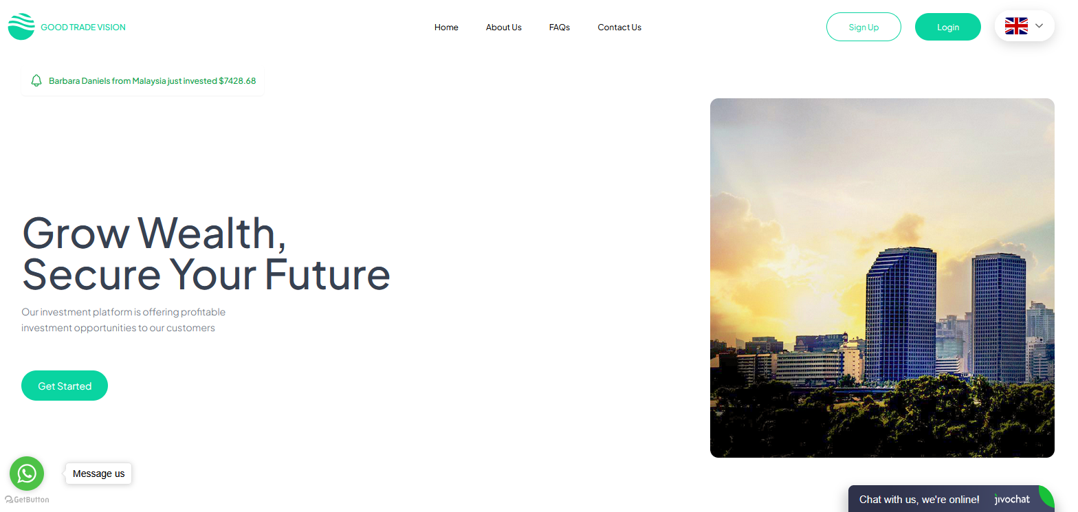 Сайт компании Good Trade Vision