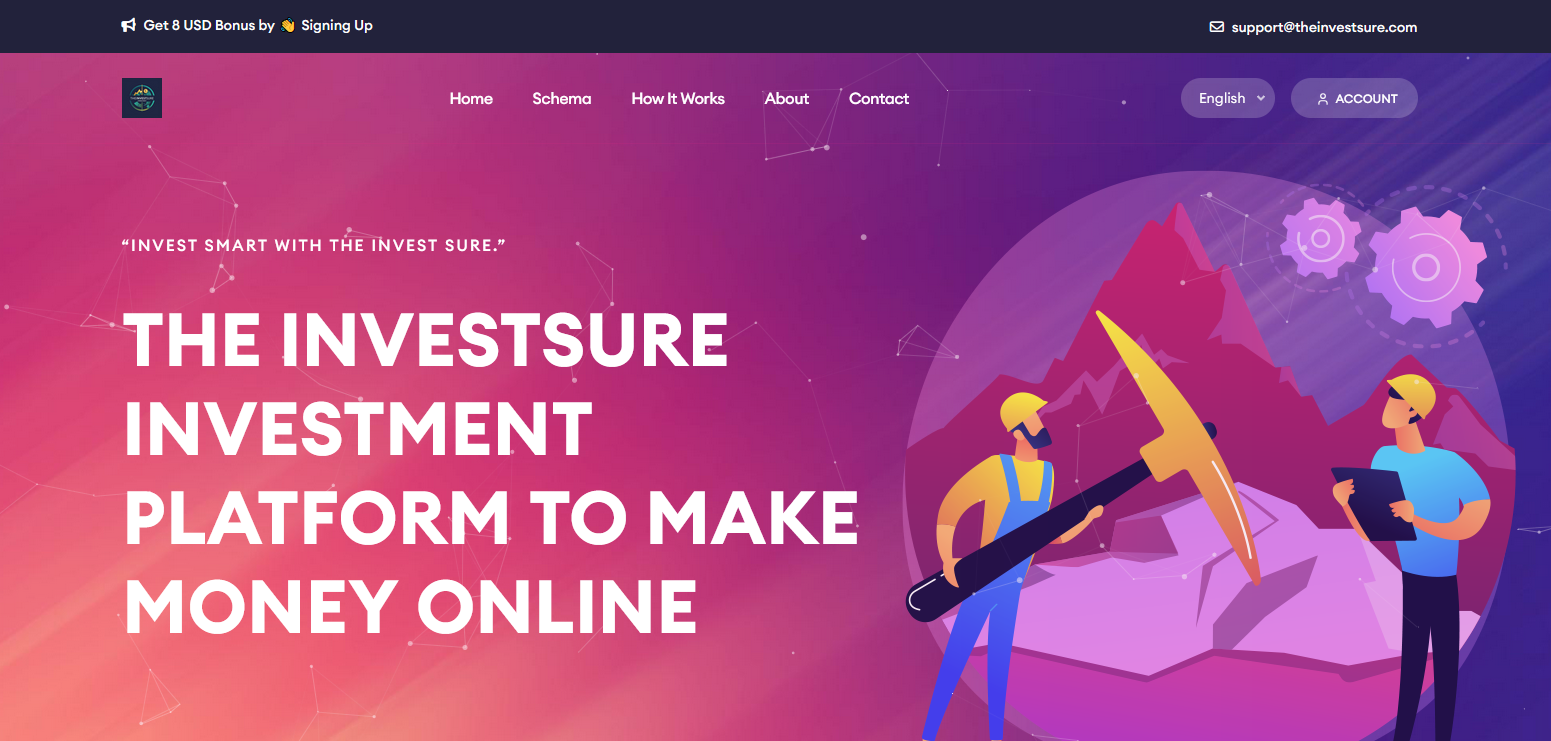 Сайт компании Invest Sure