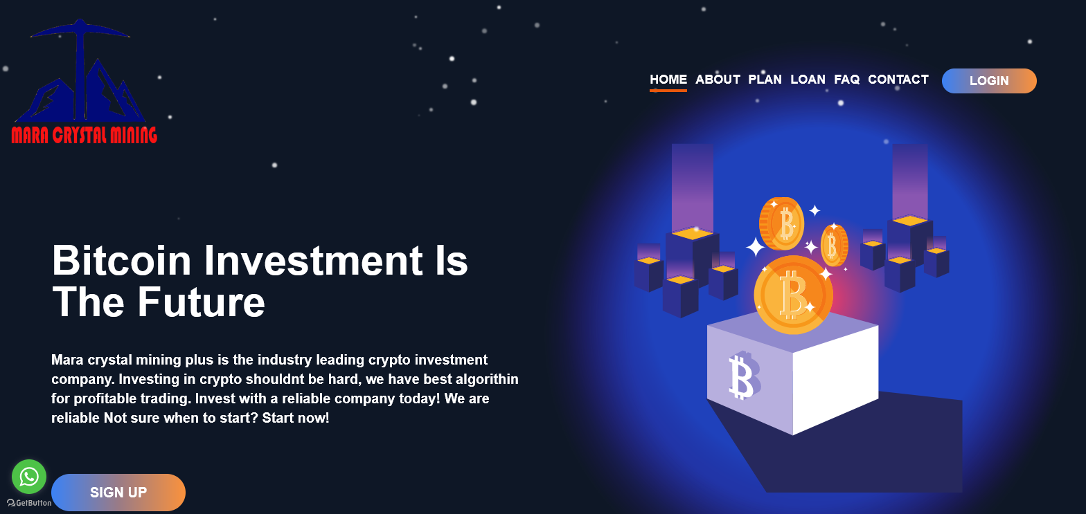 Сайт компании Mara Crystal Mining Plus
