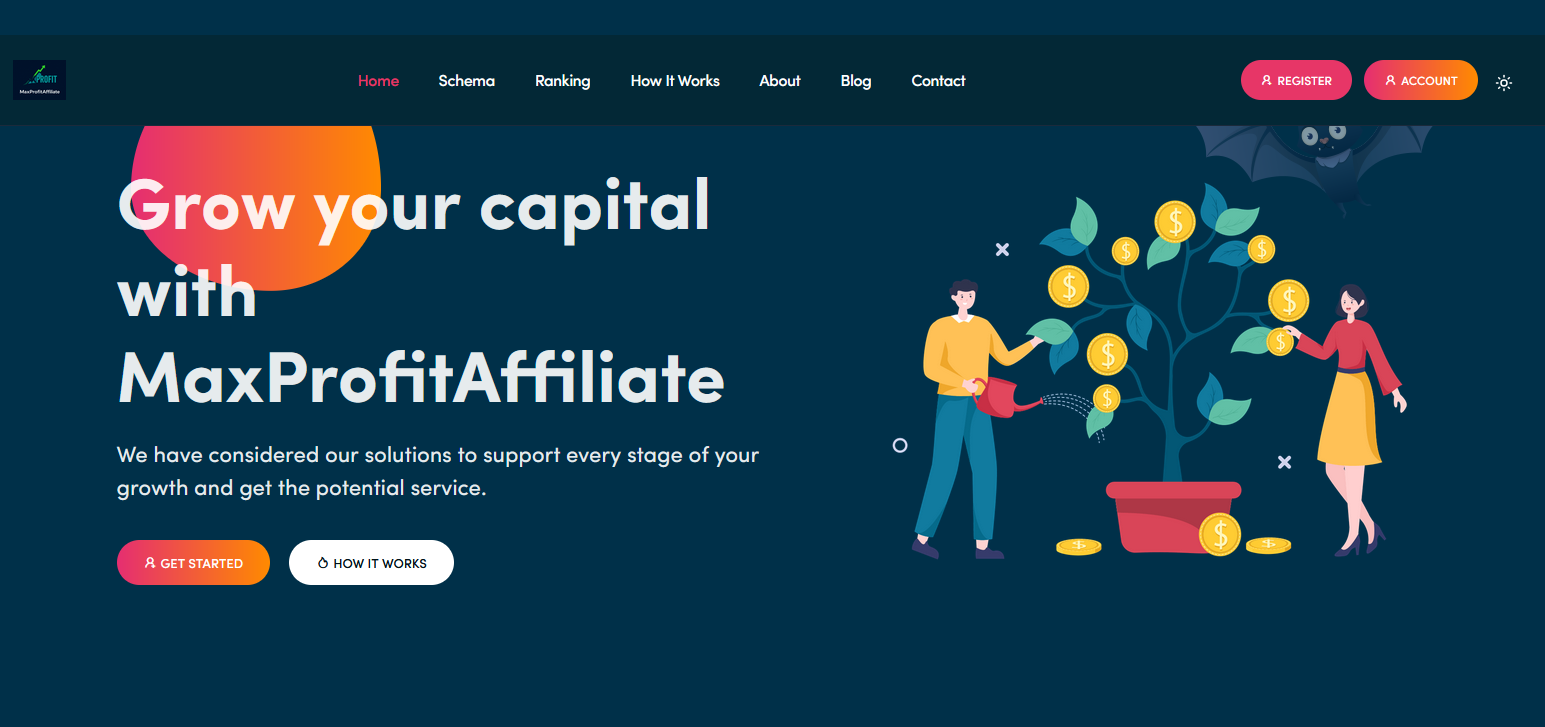 Сайт компании MaxProfitAffiliate