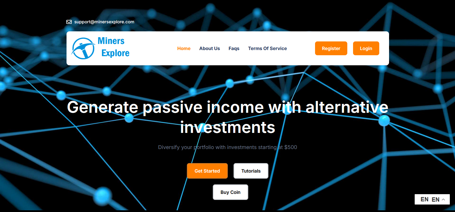 Сайт компании Minersexplore