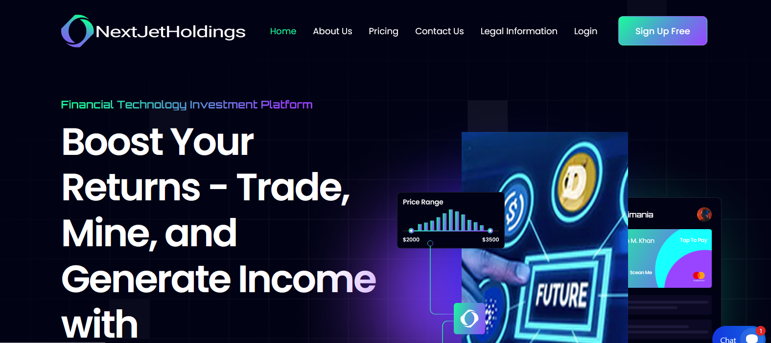 Сайт компании NextJetHoldings