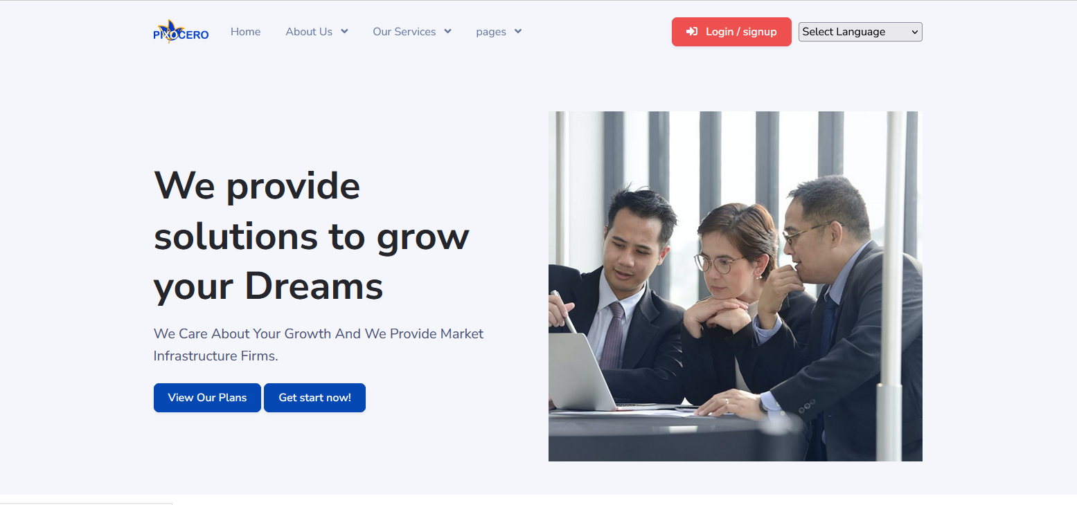 Сайт компании Pixocero