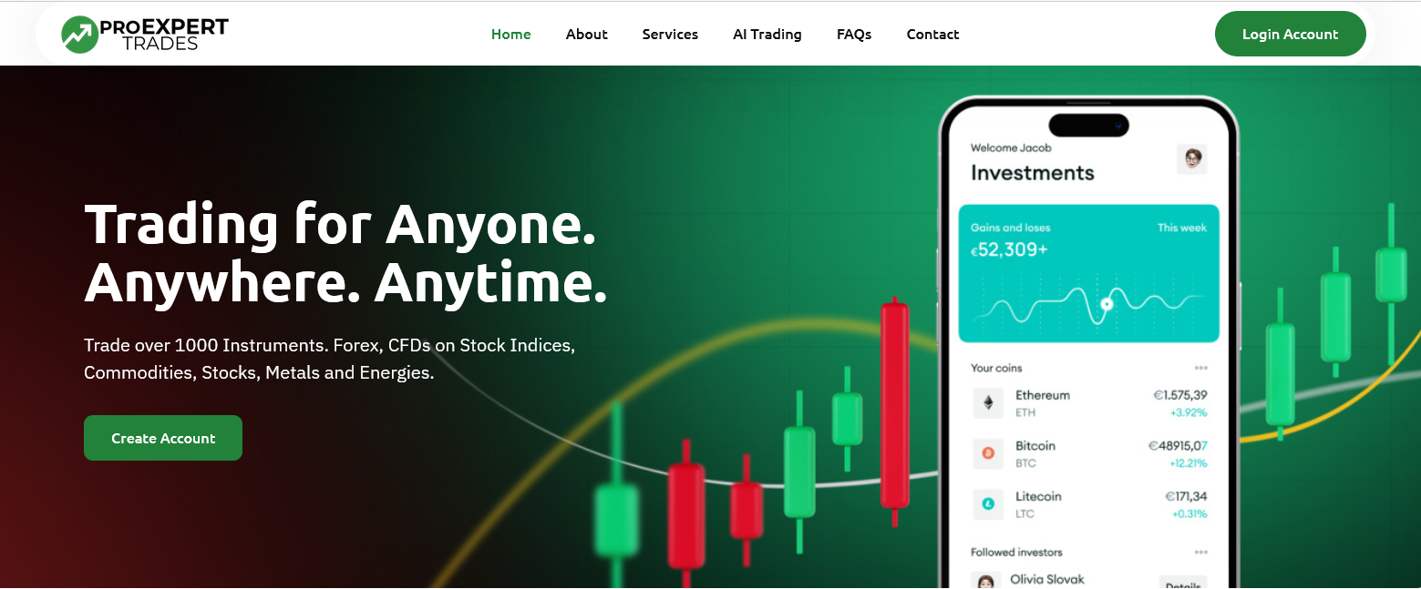 Сайт компании ProExpertTrades
