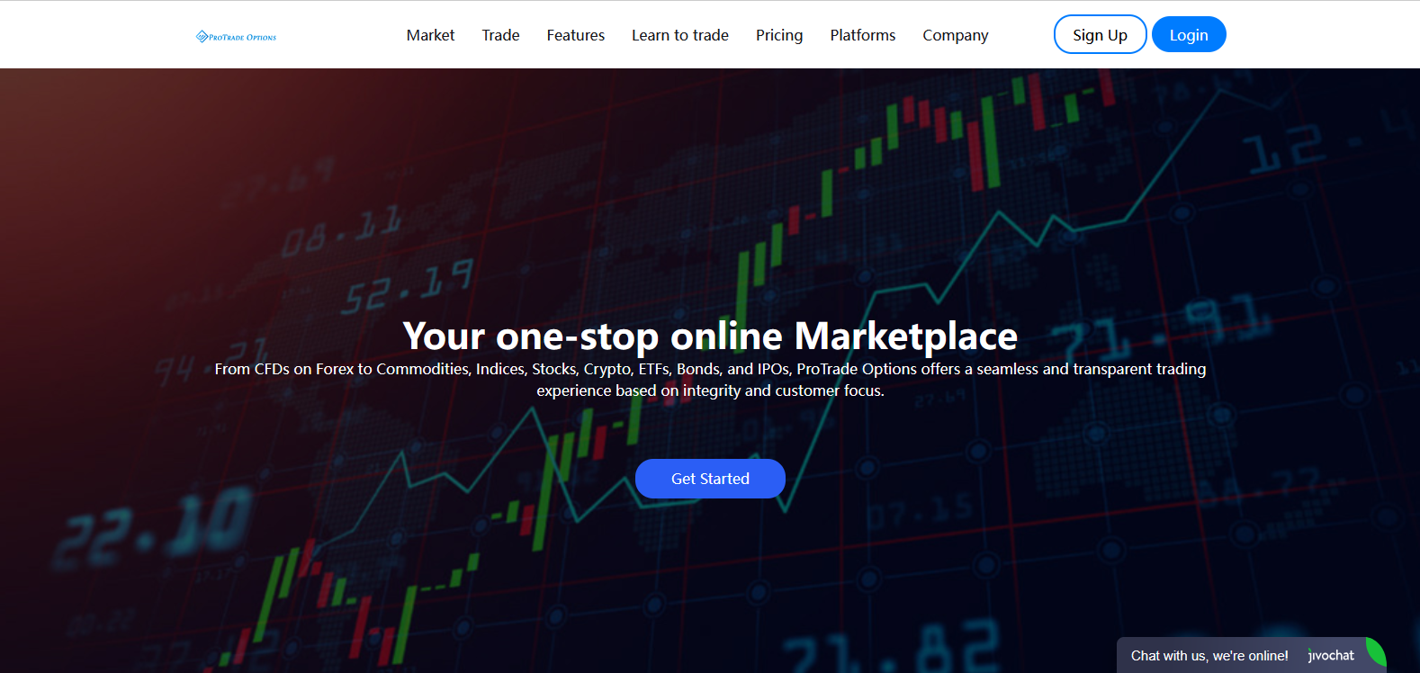 Сайт компании ProTrade Options
