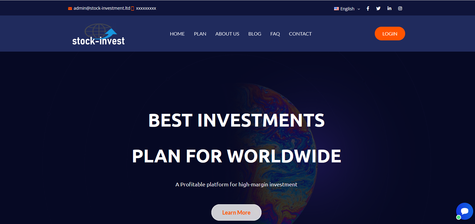 Сайт компании STOCK-INVESTMENT.LTD