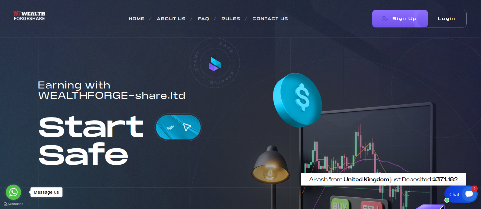 Сайт компании WEALTHFORGE-share