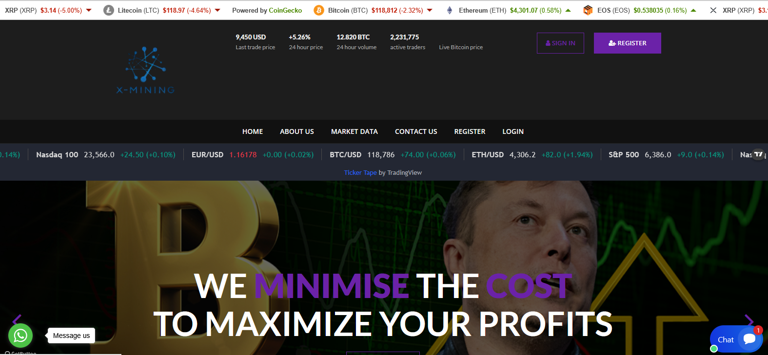 Сайт компании X Mining Software